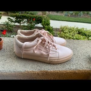 (2) Pairs of Vans. All Pink and Maroon and White.